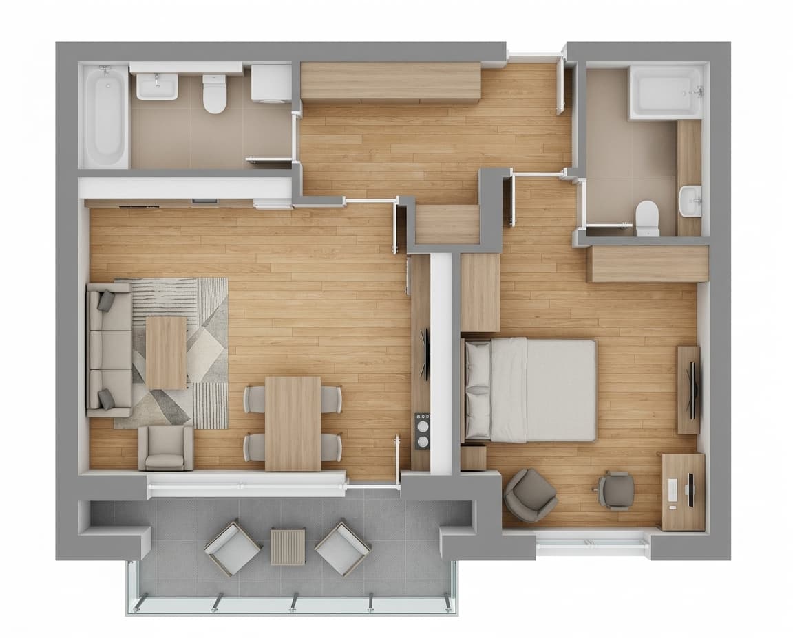 Plan apartament B30-2-5