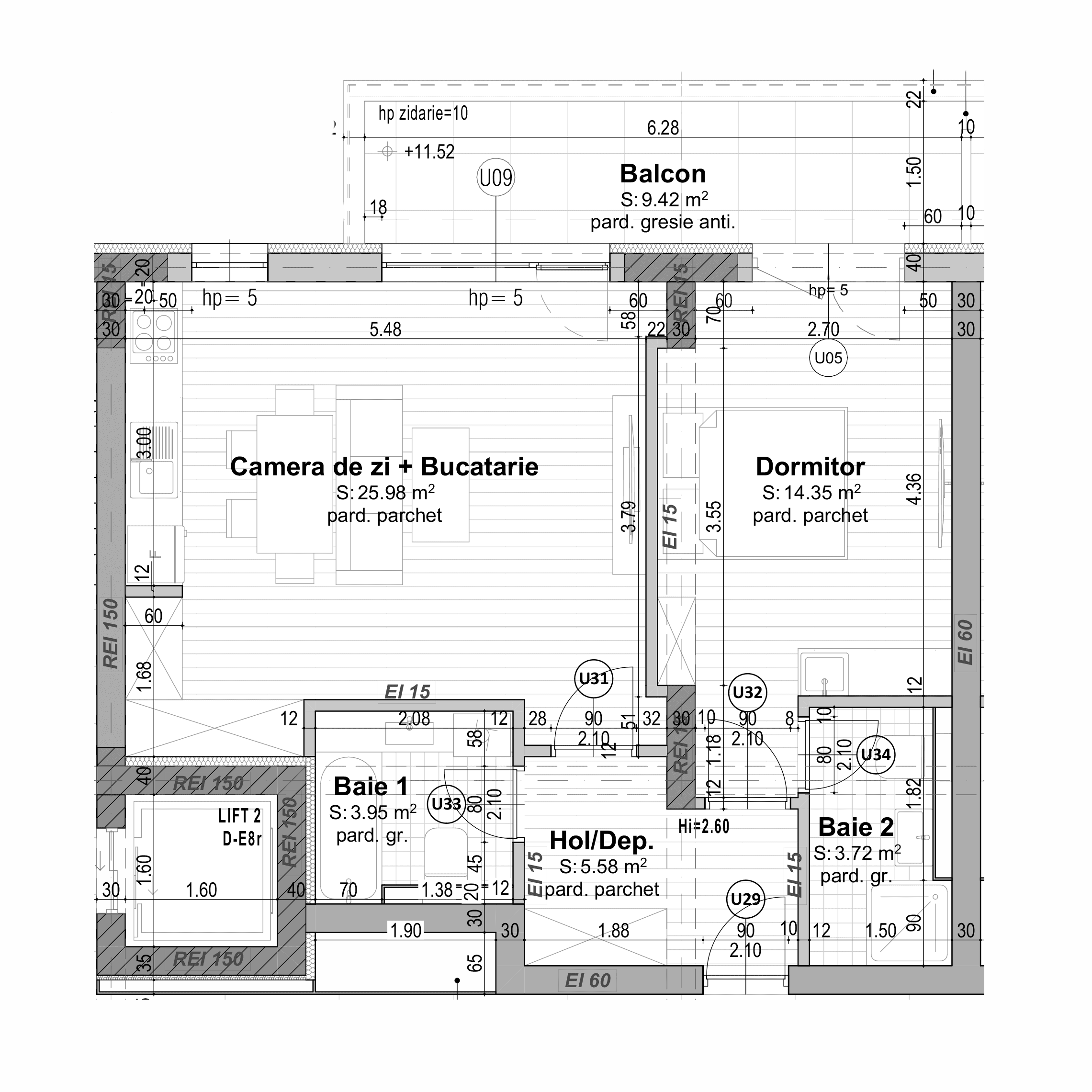 Plan apartament B30-4-1