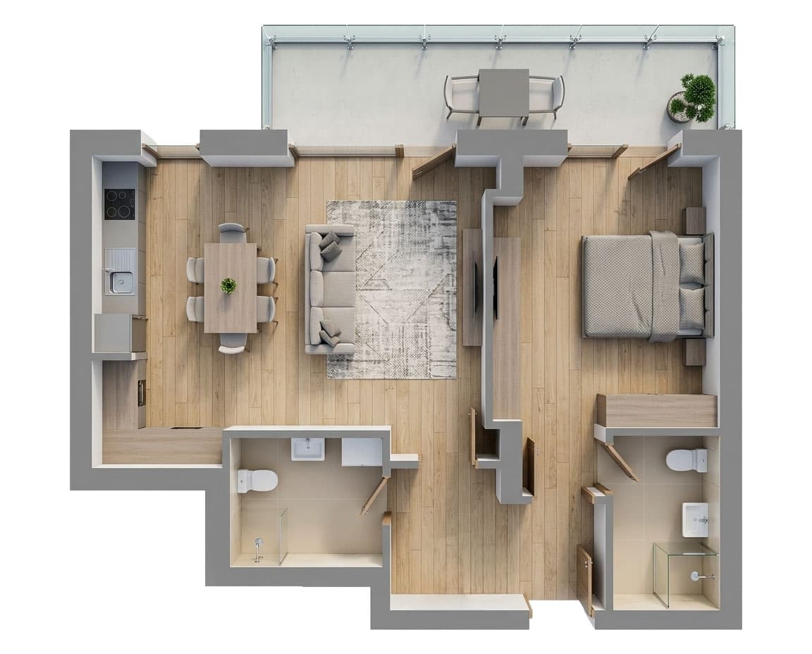 Plan apartament B30-4-1