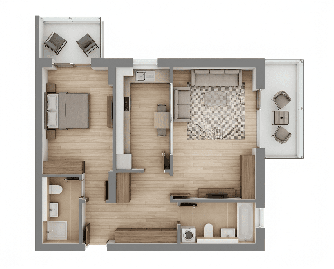 Plan apartament B30-4-2