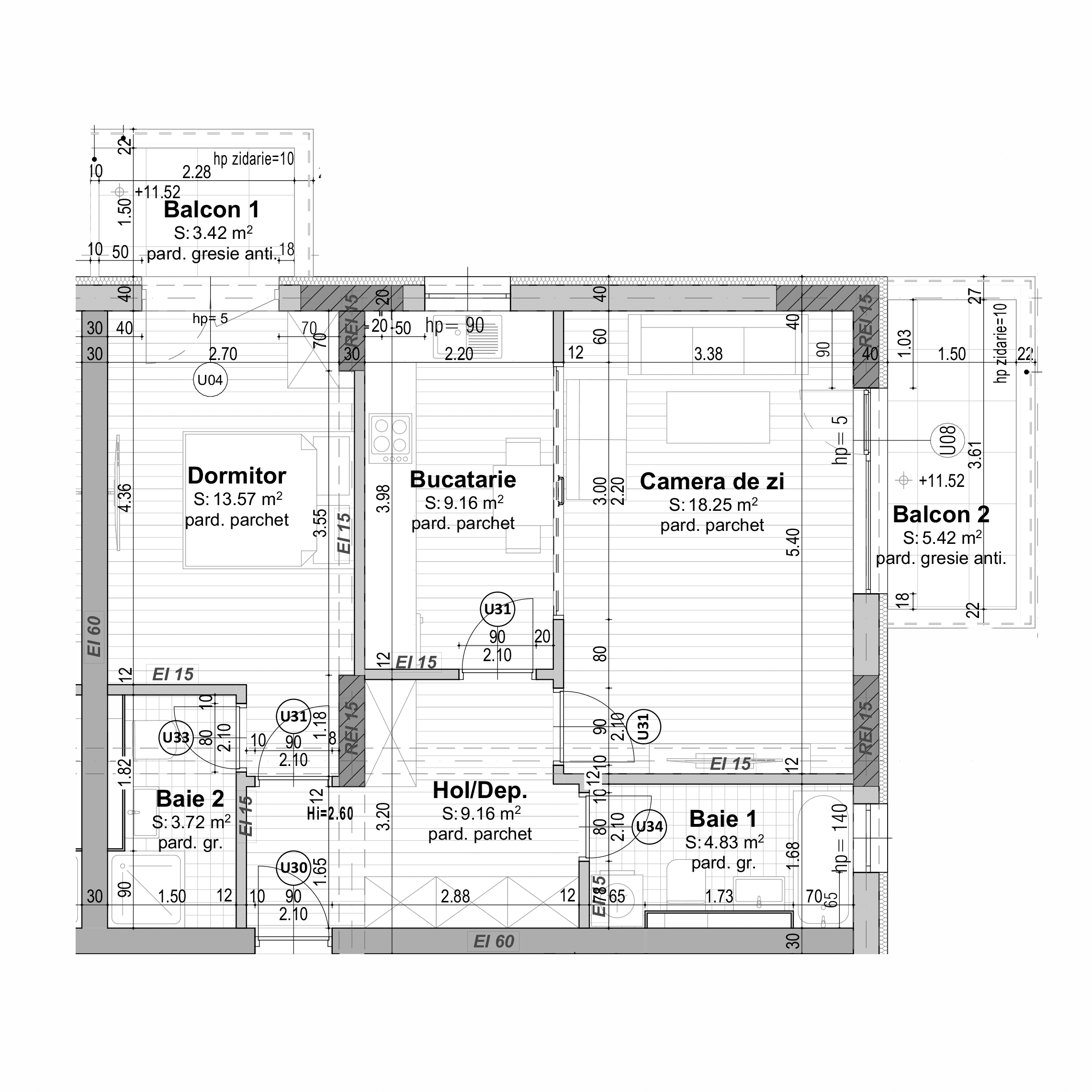 Plan apartament B30-4-2