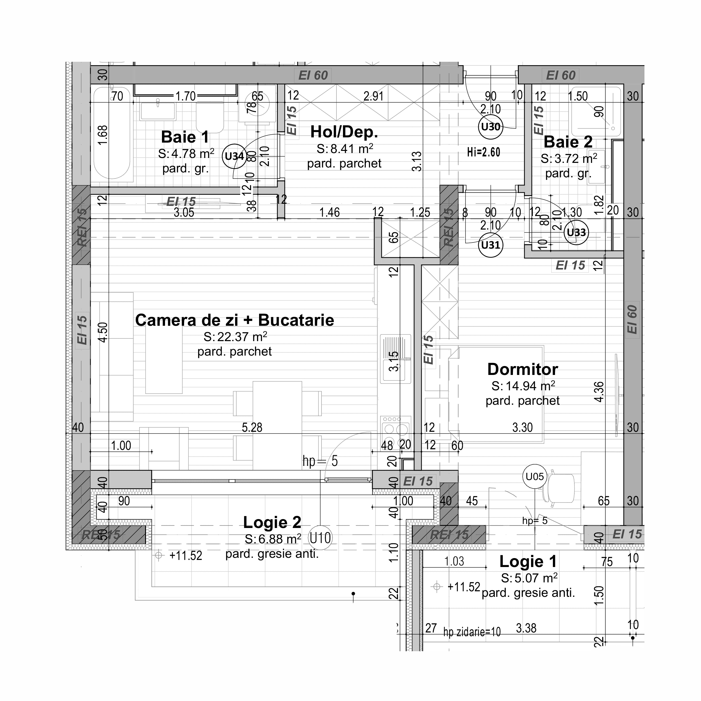 Plan apartament B30-4-5