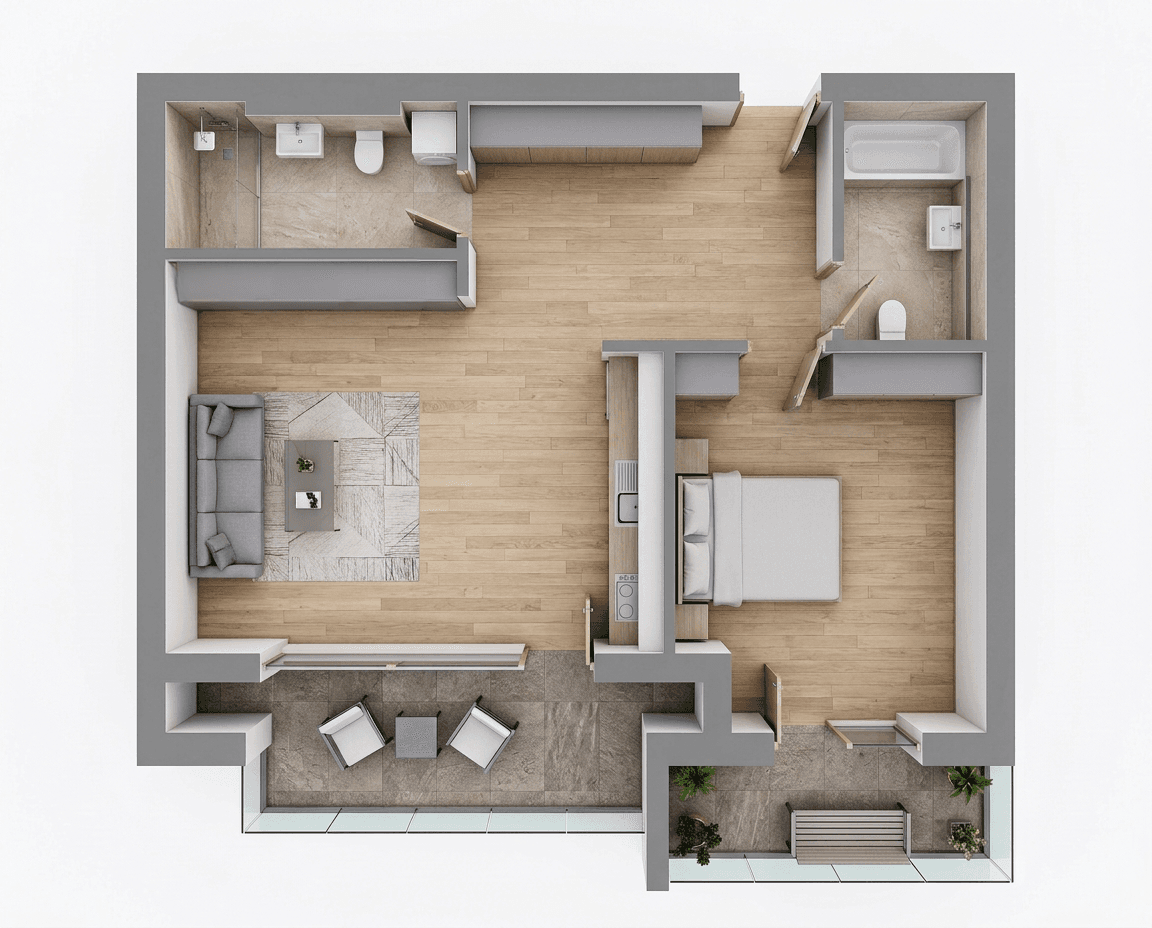 Plan apartament B30-4-5