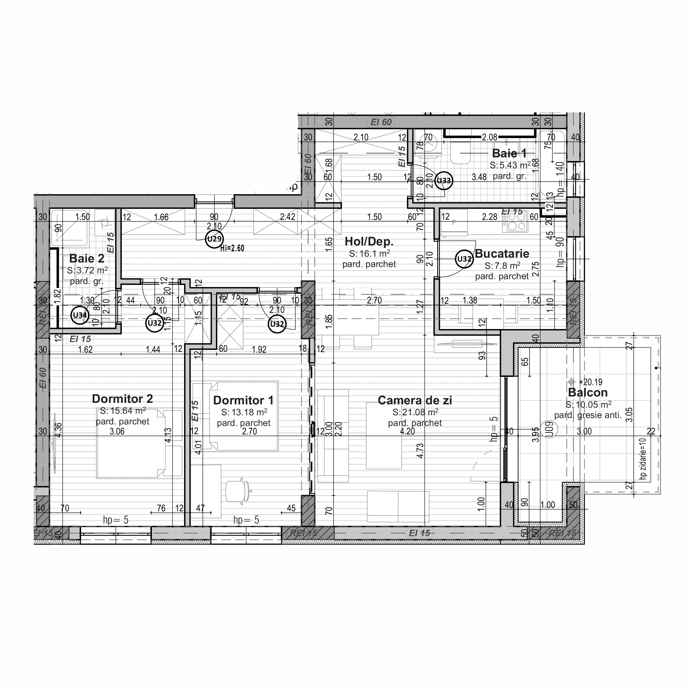 Plan apartament B30-7-3
