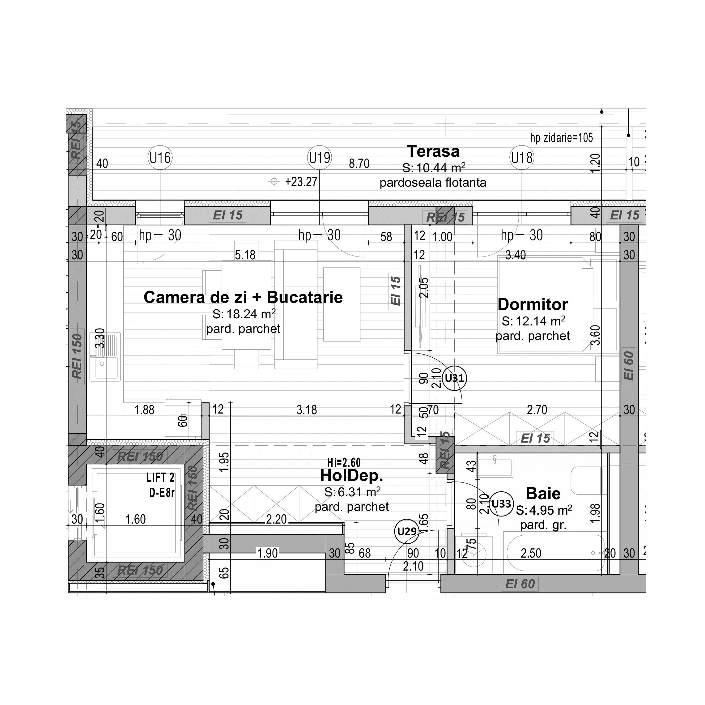 Plan apartament B30-R-1