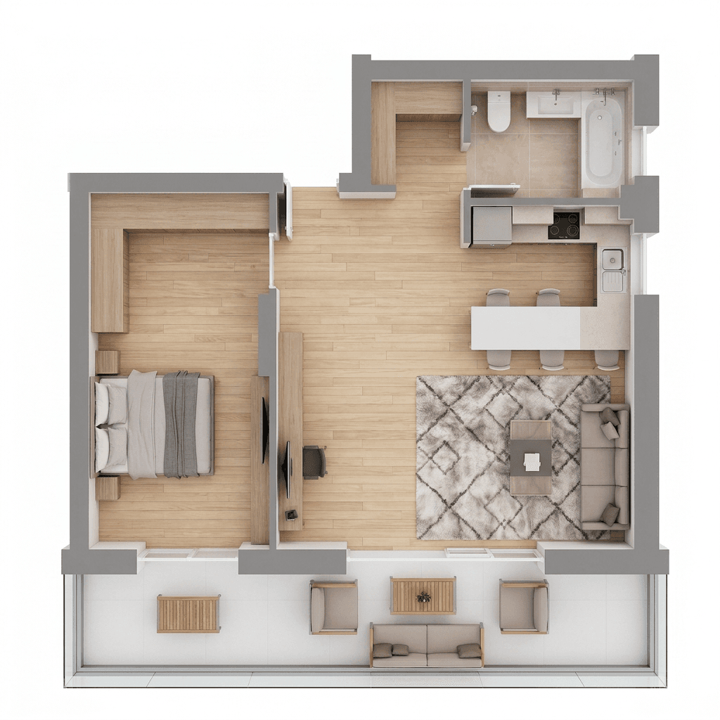 Plan apartament B30-R-3