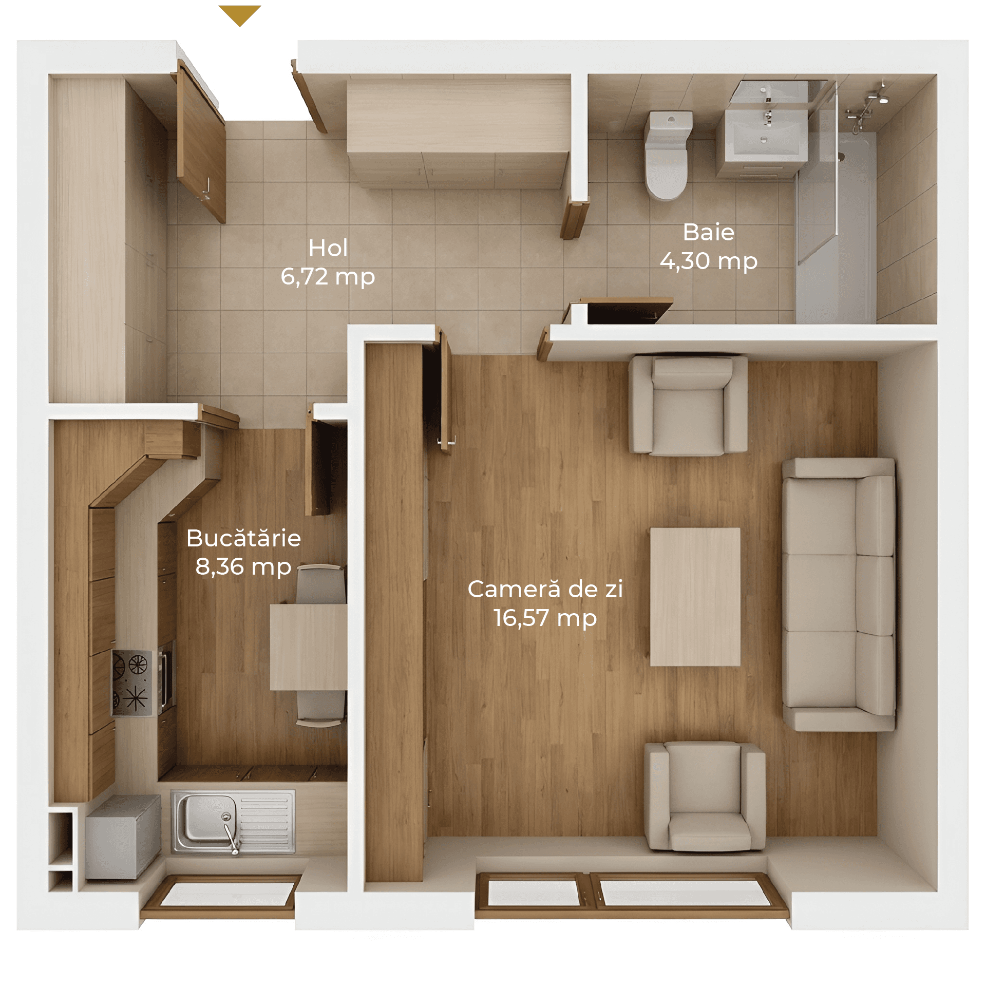 Plan apartament B17-D-91