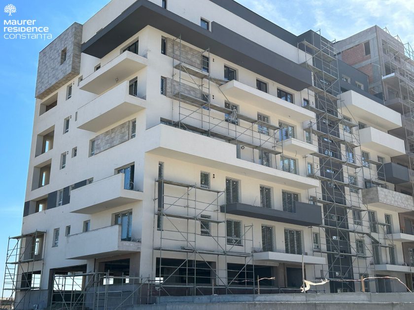Bloc in constructie in cadrul proiectului Maurer Residence Constanta din grupul Maurer Imobiliare